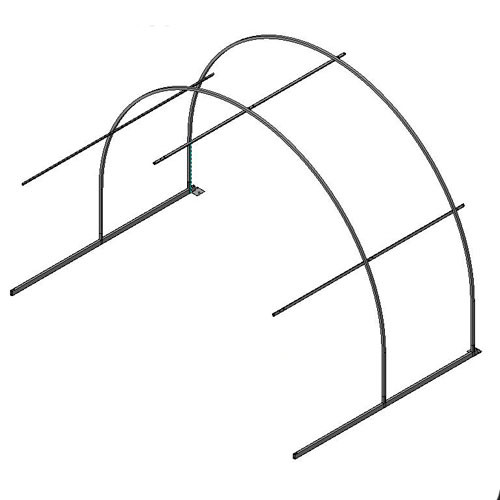 Удлинитель для теплицы 2 м. (25*25) шаг 650 мм. Оцинкованный
